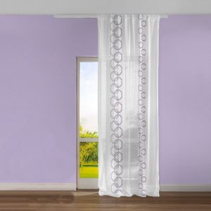 tenda Start con disegno geometrico moderno grigio e viola