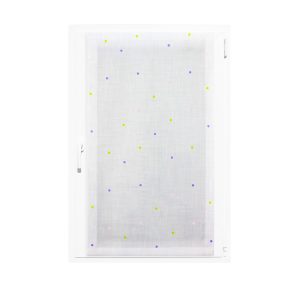 Tenda a pannello con pois multicolor ricamati su misura Lunares