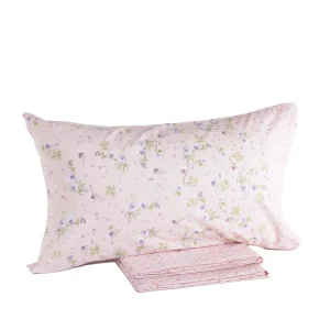 lenzuola matrimoniali Arya di Maè in percalle di cotone rosa