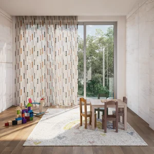 tenda su misura con ciuffetti multicolor Ciuffy