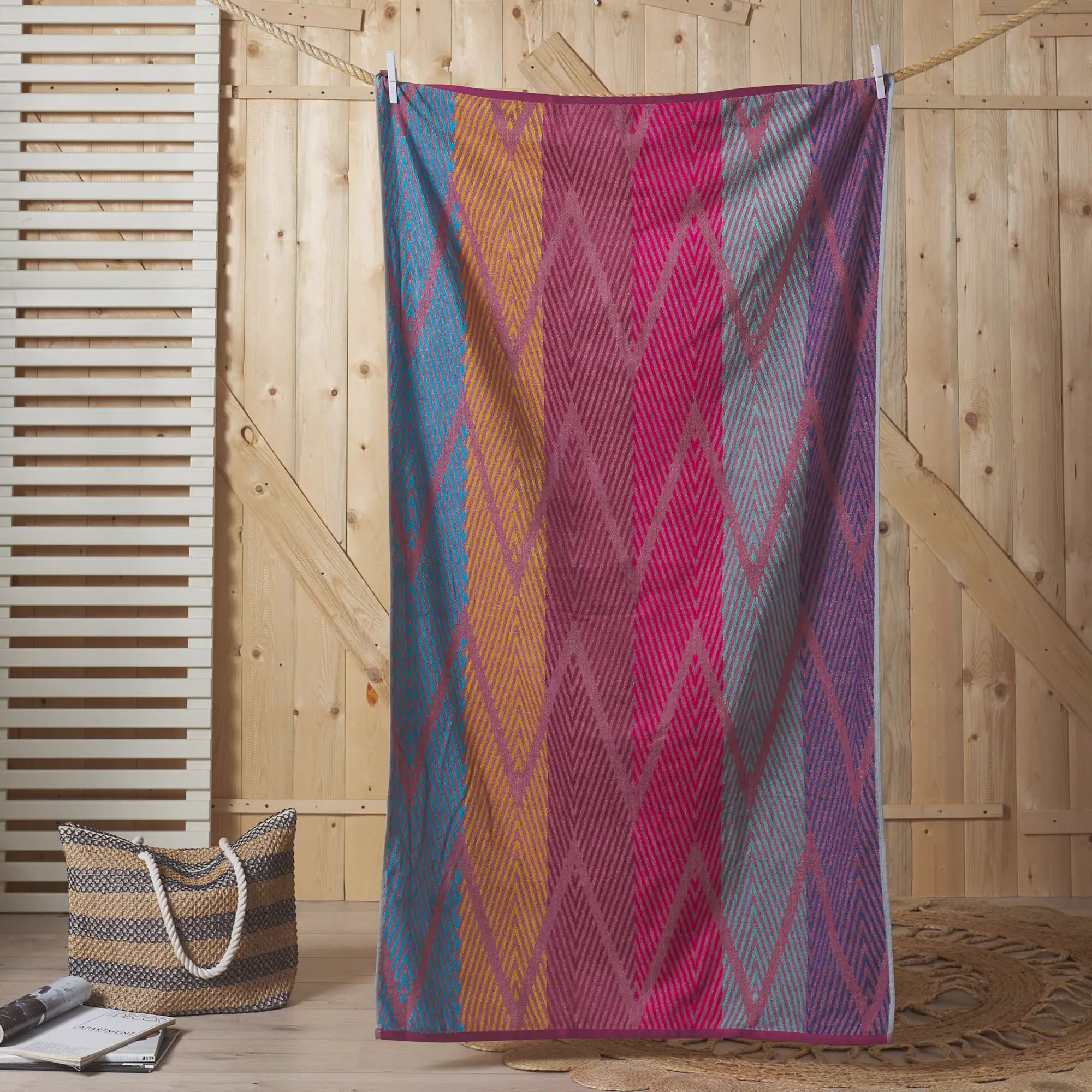 telo-mare-chevron-mae telo mare in spugna jacquard Chevron di Maè multicolor
