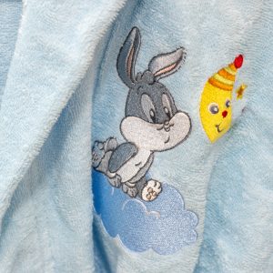 dettagli ricamo accappatoio bambino Baby Looney Tunes di Bassetti