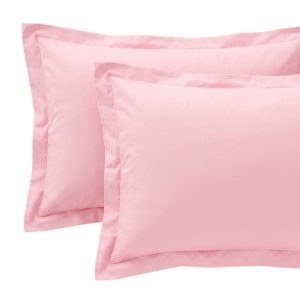 coppia federe in raso di cotone Charme di Reevèr color rosa