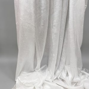 dettaglio tenda su misura Crinkle Aura bianca effetto stropicciato
