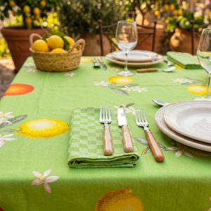 zoom tovaglia Grantavola di Bassetti con arance e limoni Sicily e tovaglioli