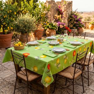 tovaglia Grantavola di Bassetti con arance e limoni Sicily e tovaglioli