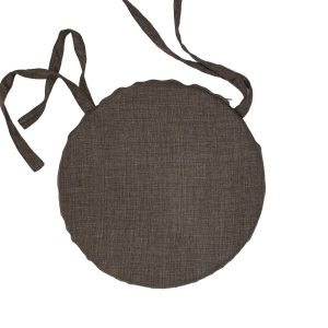 cuscino rotondo da cucina con laccetti tortora Irlanda di Maison Sucree sfoderabile
