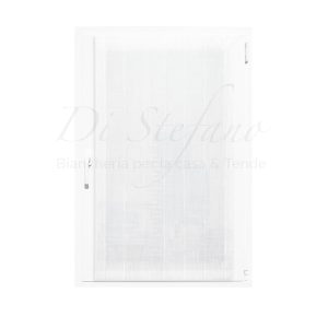 tenda a pannello su misura Marbella con disegno verticale a righe bianco su bianco